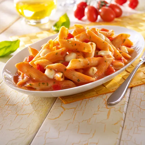 Abbildung Penne-Tomate-Mozzarella