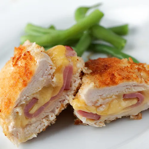 Schinken-Käse-Schnitzel mit Chicorée